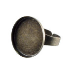 Bague plateau Rond creux Bronze 20 mm