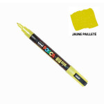 Marqueur PC-3M pailleté pointe conique fine - Jaune