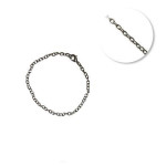 Chaine bracelet - Petites mailles 2 mm - 20 cm - Argent