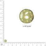 Perles Renaissance - Vert tilleul - Ø 6 mm  x 45 pces