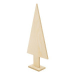 Support à décorer en bois - Sapin en bois sur socle - h. 32 cm