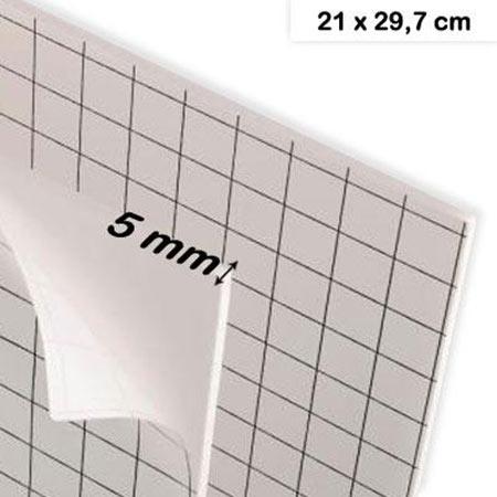 Carton mousse avec face adhésive - Épaisseur 5 mm