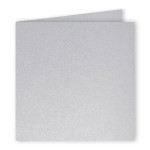 Carte Double faire part Pollen 210g 160 x 160 mm par 25 - Argent