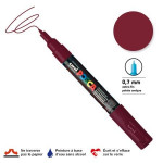 Marqueur pointe conique PC-1MC extra-fine 1mm - Lie de vin