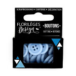 Boutons - 1,5 cm - bleu acier