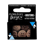 Boutons - 1,5 cm - brou de noix