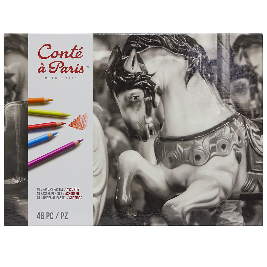 Crayon pastel Boîte 48 couleurs - Hélio Rougier & Plé Nantes