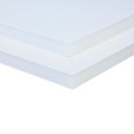 Carton mousse 10 mm 2 faces aluminium laqué blanc - 70 x 100 cm