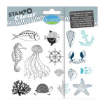 Stampo Clear Poisson  - Set de 15 tampons