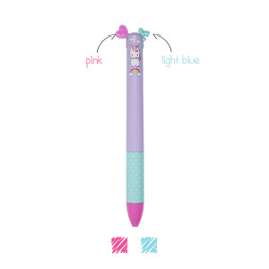 Style bille Click & Clack 2 couleurs licorne