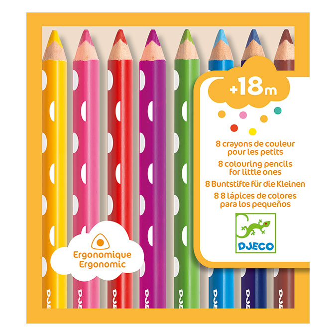 Crayon de couleur pour enfant 8 couleurs - Hélio Rougier & Plé Nantes