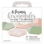 Hexagones en bois 10 pcs