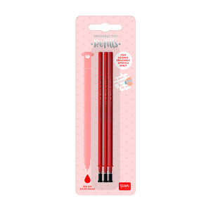 Recharge pour stylo effaçable x 3 pcs - Rouge