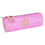 Trousse ronde Fleurs roses