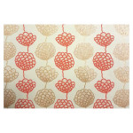 Papier Indien fait main 50 x 70 cm 120 g/m² Guirlande Pomme De Pin Rouge & Or - Esprit Papier