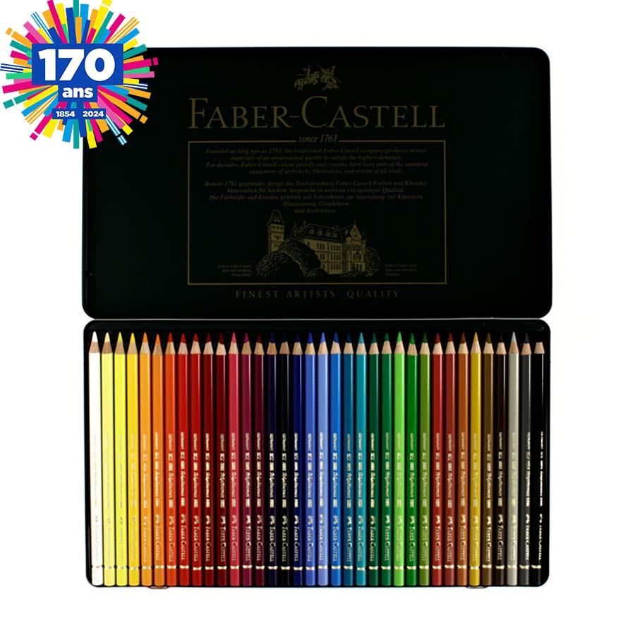 Coffret Studio Box Polychromos 36 crayons de couleurs Faber Castell